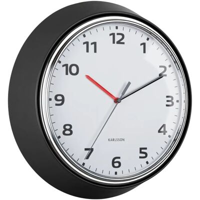 Karlsson Retro Vintage Wanduhr - Durchmesser 34cm - Schwarz - Zeitgenössisch Karlsson Retro Vintage Wanduhr - Durchmesser 34cm - Schwarz - Zeitgenössisch