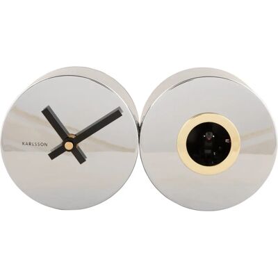 Karlsson KA5789CH Wand-/Tischuhr - Rund Chrom Karlsson KA5789CH Wand-/Tischuhr - Rund Chrom