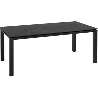 Lesli Living Monte Carlo Schwarzer 180x90cm Tisch - Garten & Terrasse Lesli Living Monte Carlo Schwarzer 180x90cm Tisch - Garten & Terrasse