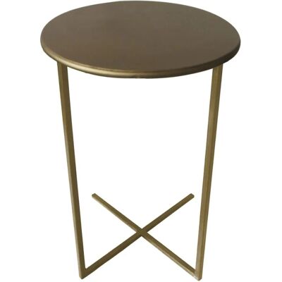 VIDAXL Xavi Guld sidobord - Modern metall rund 35cm VIDAXL Xavi Guld sidobord - Modern metall rund 35cm