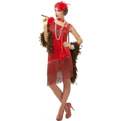 buttinette Zora Charleston-Kleid Rot 20er Jahre - Charleston-Kleid buttinette Zora Charleston-Kleid Rot 20er Jahre - Charleston-Kleid