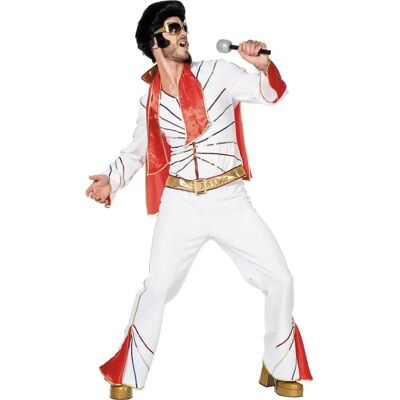 fashion4fun Der King Elvis Herrenkostüm Weiß 56 - Kostüm fashion4fun Der King Elvis Herrenkostüm Weiß 56 - Kostüm