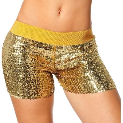 Buttinette Gouden Pailletten Hotpants - Unisex Feest Buttinette Gouden Pailletten Hotpants - Unisex Feest