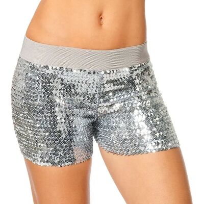 buttinette Mini-short a paillettes, argenté - argent buttinette Mini-short a paillettes, argenté - argent