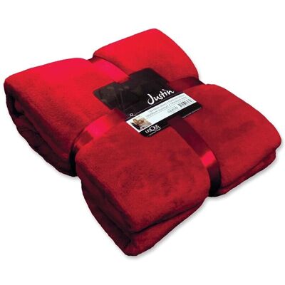 IPERBRIKO Plaid Justin - 150x200cm Rojo IPERBRIKO Plaid Justin - 150x200cm Rojo