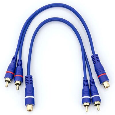 Divisor de cable Caliber 2 macho 1 hembra Azul - Splitter Divisor de cable Caliber 2 macho 1 hembra Azul - Splitter