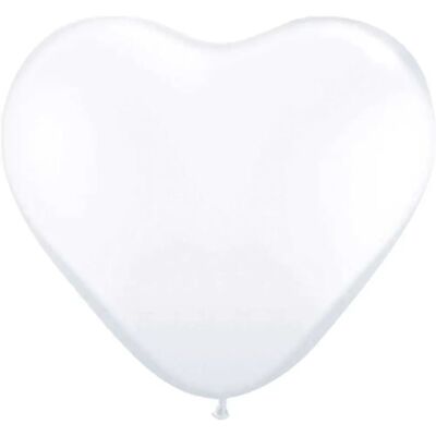 Folat BV Herzballons Weiß - 8 Stück Herzförmige Partydekoration Folat BV Herzballons Weiß - 8 Stück Herzförmige Partydekoration