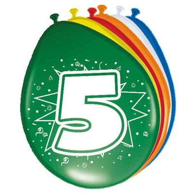 Folat 08205 Spielballon - Zahlballons für 5 Jahre Folat 08205 Spielballon - Zahlballons für 5 Jahre