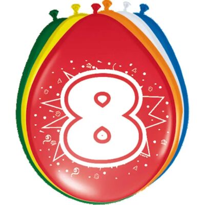Folat Ballon de jouet - Chiffre 8 - Pack de 8 ballons - Publicité Folat Ballon de jouet - Chiffre 8 - Pack de 8 ballons - Publicité