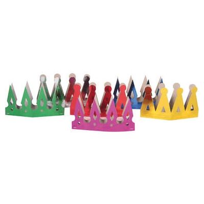 Jadeo 6 Multicolor Metallic Crowns - Costumes Jadeo 6 Multicolor Metallic Crowns - Costumes