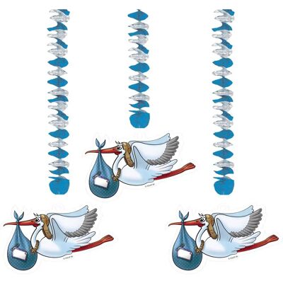 Décoration suspendue bleue Folat BV - Ensemble de 3 Décoration suspendue bleue Folat BV - Ensemble de 3