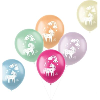 Folat BV Latexballons Einhörner & Regenbogen, 6 Stück Folat BV Latexballons Einhörner & Regenbogen, 6 Stück