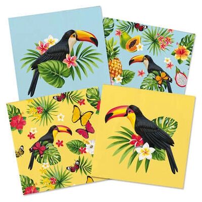 Folat 20722 - 20 pièces Serviettes en papier multicolores Folat 20722 - 20 pièces Serviettes en papier multicolores