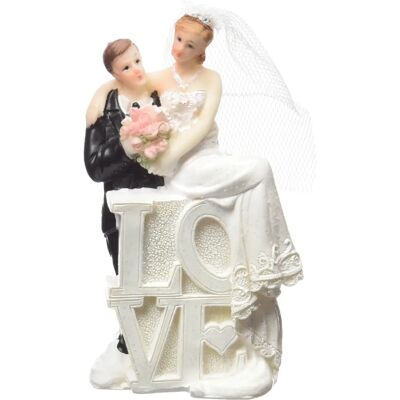 Folat Love Tårtdekoration - Unisex Kunststoff 5x11cm Folat Love Tårtdekoration - Unisex Kunststoff 5x11cm