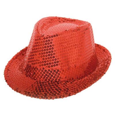 Folat 22537 Chapeau à paillettes rouge - Fancy dress hat Folat 22537 Chapeau à paillettes rouge - Fancy dress hat