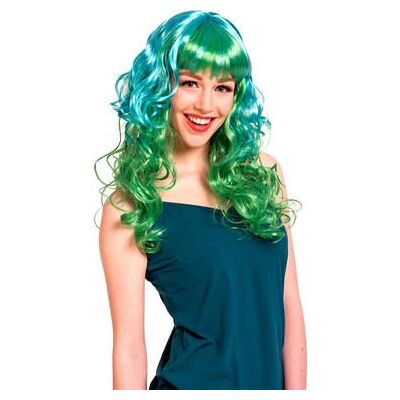 Folat 26711 - Perruque bouclée verte pour adultes - Déguisement Folat 26711 - Perruque bouclée verte pour adultes - Déguisement