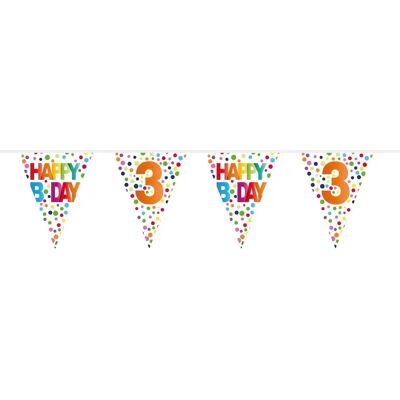 Folat BV Konfetti Flaggenkette 3. Geburtstag - Partyzubehör Folat BV Konfetti Flaggenkette 3. Geburtstag - Partyzubehör