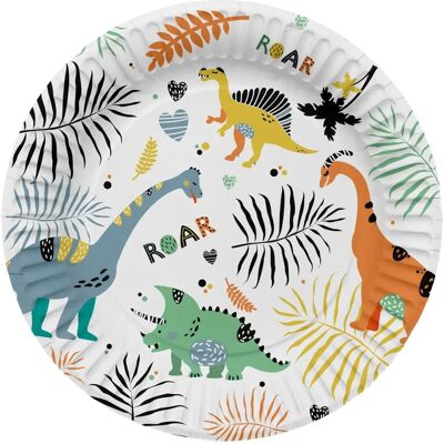 Luck and Luck Dinosaurische Pappteller - Kinder Jurassic Party - 8 Stück Luck and Luck Dinosaurische Pappteller - Kinder Jurassic Party - 8 Stück