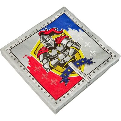 Folat 62852 Knight Towels - 20 Pack, 33x33cm, Knight Theme Folat 62852 Knight Towels - 20 Pack, 33x33cm, Knight Theme