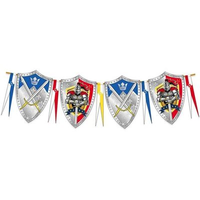 JADEO Cavaleri Girlande - 6m Ritterthema Dekor JADEO Cavaleri Girlande - 6m Ritterthema Dekor