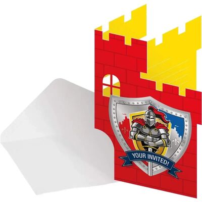 Folat BV Invitations Chevalier - Thème Château - Publicité Folat BV Invitations Chevalier - Thème Château - Publicité