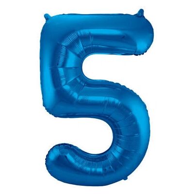 Unique Industries, INC. Ballon à Numéro - Bleu, 86cm, 5 - Ballon Jouet Unique Industries, INC. Ballon à Numéro - Bleu, 86cm, 5 - Ballon Jouet