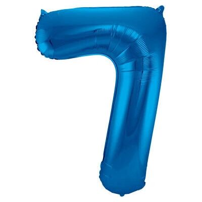 Folat 63148 Blue 86cm Number 7 Foil Toy Balloon - Toy Balloon Folat 63148 Blue 86cm Number 7 Foil Toy Balloon - Toy Balloon