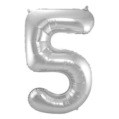 Anagram 86cm Silver Number 5 Party Balloon Anagram 86cm Silver Number 5 Party Balloon