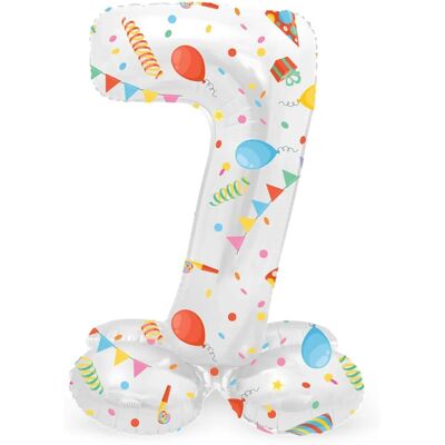 Folat 7 Balloon en Folie Debout Fête Joyeuse - 72cm Folat 7 Balloon en Folie Debout Fête Joyeuse - 72cm