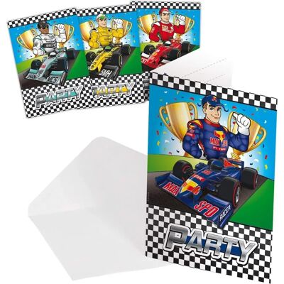 Folat 87802 Invitations Voitures de Course - Type de Fête Folat 87802 Invitations Voitures de Course - Type de Fête