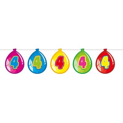 Folat Party Produkte Folat BV Vlaggenlijn - Balloons 4 Jahre Folat Party Produkte Folat BV Vlaggenlijn - Balloons 4 Jahre