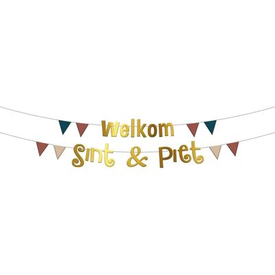 Folat BV Gold Willkommen Sinterklaas & Piet Banner Folat BV Gold Willkommen Sinterklaas & Piet Banner