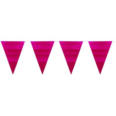 JADEO Modèle - Guirlande de banderines fuchsia métallisée - Accessoire de fête JADEO Modèle - Guirlande de banderines fuchsia métallisée - Accessoire de fête