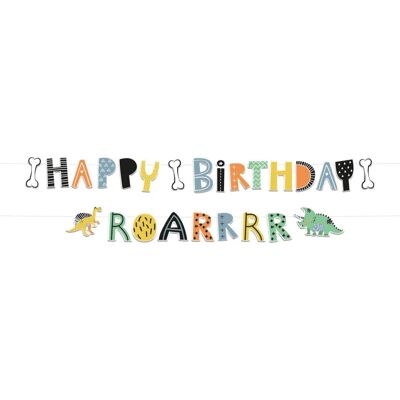 Luck and Luck Dinosaurier Geburtstagsbanner - Kinder Jurassic Party Dekoration Luck and Luck Dinosaurier Geburtstagsbanner - Kinder Jurassic Party Dekoration