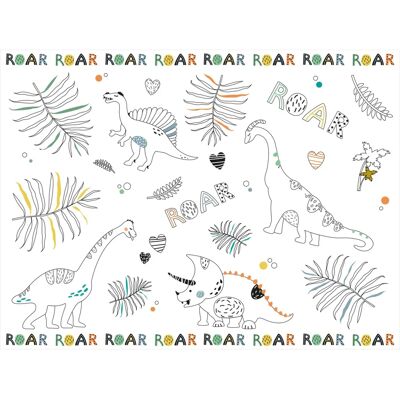 Folat BV Roars Dinosaurien Platzdeckchen-Set für Kinder Folat BV Roars Dinosaurien Platzdeckchen-Set für Kinder