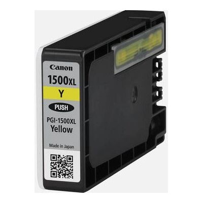 Cartucho de tinta amarelo PGI-1500XL Y Canon - Alta capacidade - Para impressoras Maxify Cartucho de tinta amarelo PGI-1500XL Y Canon - Alta capacidade - Para impressoras Maxify