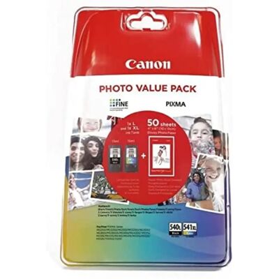 Canon PG-540L/CL-541XL Tinten & Fotopapier Pack - Schwarz & Farbe - 2er-Set Canon PG-540L/CL-541XL Tinten & Fotopapier Pack - Schwarz & Farbe - 2er-Set