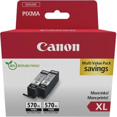 Canon PGI-570XL PGBK Kaksipakkaus (0318C010) Canon PGI-570XL PGBK Kaksipakkaus (0318C010)