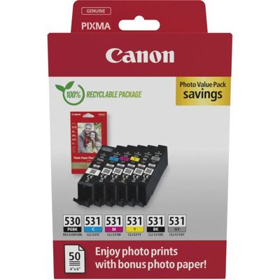 Canon PGI-530 / CLI-531 Valokuvapaketti (6117C004) Canon PGI-530 / CLI-531 Valokuvapaketti (6117C004)