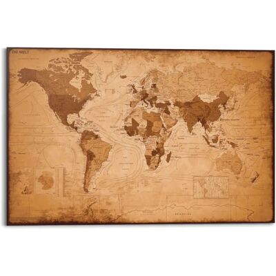 Home Affaire Weltkarte - antik Wandbild - 90x60 cm Home Affaire Weltkarte - antik Wandbild - 90x60 cm