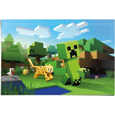 Reinders! Poster Minecraft - Grün 91,5x61 cm - Poster Reinders! Poster Minecraft - Grün 91,5x61 cm - Poster