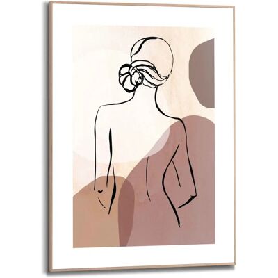 Reinders! Gerahmtes Abstrakt Frau Linienbild - Wandkunst Reinders! Gerahmtes Abstrakt Frau Linienbild - Wandkunst