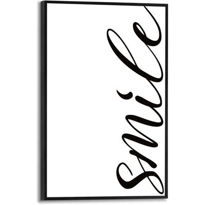 Reinders - Lächle - 20 cm x 30 cm x 1,6 cm - schwarz/weiß - poster Reinders - Lächle - 20 cm x 30 cm x 1,6 cm - schwarz/weiß - poster