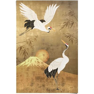 Reinders - Kraniche - 61x91.5 cm - goldfarben - Maxi Poster Reinders - Kraniche - 61x91.5 cm - goldfarben - Maxi Poster