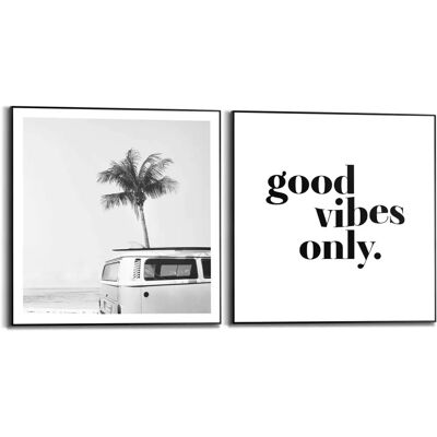 REINDERS - Das gute Leben Vintage VW Bully - Strand Surfen - Wall art REINDERS - Das gute Leben Vintage VW Bully - Strand Surfen - Wall art