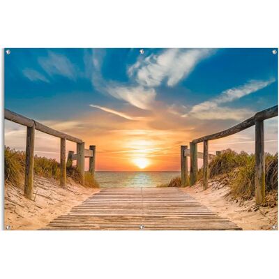 REINDERS - Sonnenuntergang am Strand - Beige - Poster REINDERS - Sonnenuntergang am Strand - Beige - Poster