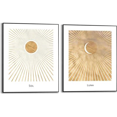 REINDERS - Sonne und Mond - 50x40 cm - Gold - Poster REINDERS - Sonne und Mond - 50x40 cm - Gold - Poster