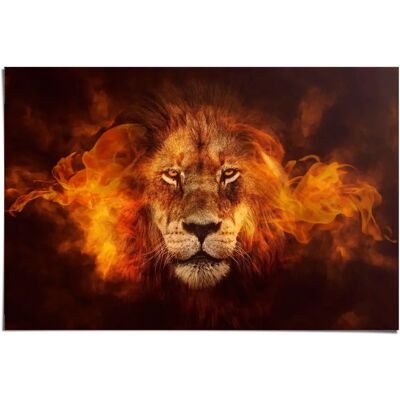 REINDERS - Löwe in Flammen - 91,5 x 61 cm - Poster REINDERS - Löwe in Flammen - 91,5 x 61 cm - Poster
