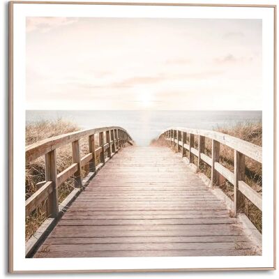 Reinders! - Brücke zum Strand - Beige - 50x50 cm - Wandkunst Reinders! - Brücke zum Strand - Beige - 50x50 cm - Wandkunst