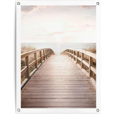 REINDERS - Brücke zum Strand - Beige - 60x80 cm - Poster REINDERS - Brücke zum Strand - Beige - 60x80 cm - Poster
